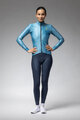 ALÉ Cycling windproof jacket - PR-E KNITTED - blue