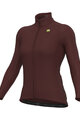 ALÉ Cycling winter long sleeve jersey - R-EV1 WARM RACE 2.0 LADY - brown