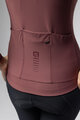 ALÉ Cycling winter long sleeve jersey - R-EV1 WARM RACE 2.0 LADY - brown