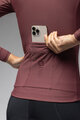 ALÉ Cycling winter long sleeve jersey - R-EV1 WARM RACE 2.0 LADY - brown