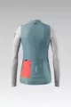 GOBIK Cycling winter long sleeve jersey - SUPERHYDER WOMEN - ivory/light blue