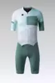 GOBIK Cycling skinsuit - BROOKLYN MATT 2.0 - white/green