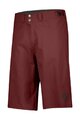 SCOTT Cycling shorts without bib - TRAIL FLOW W/PAD - red