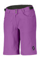 SCOTT Cycling shorts without bib - TRAIL FLOW W - purple