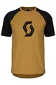 SCOTT Cycling short sleeve t-shirt - ICON RAGLAN - brown/black