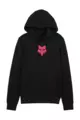 FOX Cycling hoodie - W FOX HEAD FLEECE - black/pink