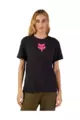 FOX Cycling short sleeve t-shirt - W FOX HEAD - black/pink