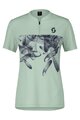 SCOTT Cycling short sleeve jersey - TRAIL FLOW ZIP SS W - light green