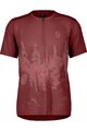 SCOTT Cycling short sleeve jersey - TRAIL FLOW ZIP W - red