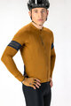 SCOTT Cycling summer long sleeve jersey - ENDURANCE PRO - brown/blue
