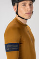 SCOTT Cycling summer long sleeve jersey - ENDURANCE PRO - brown/blue