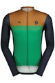SCOTT Cycling summer long sleeve jersey - RC TEAM - green/blue/brown
