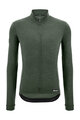 SANTINI Cycling winter long sleeve jersey - IMPETUS ZIP - green