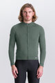 SANTINI Cycling winter long sleeve jersey - IMPETUS ZIP - green