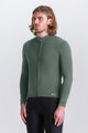 SANTINI Cycling winter long sleeve jersey - IMPETUS ZIP - green
