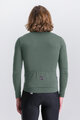 SANTINI Cycling winter long sleeve jersey - IMPETUS ZIP - green