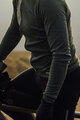 SANTINI Cycling winter long sleeve jersey - IMPETUS ZIP - green