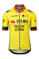 RAPIDGEAR Cycling short sleeve jersey - TEAM VISMA BELGIUM CHAMPION 2025 - yellow