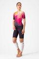 CASTELLI Cycling skinsuit - FREE SANREMO 3 - pink/bordeaux