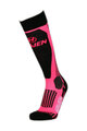 HAVEN Cycling knee-socks - COMPRESSIVE SKI - black/pink