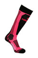 HAVEN Cycling knee-socks - COMPRESSIVE SKI - black/pink
