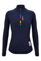SANTINI Cycling winter long sleeve jersey - UCI OFFICIAL W - blue