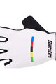 SANTINI Cycling fingerless gloves - UCI WORLD CHAMPION - white