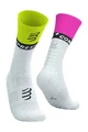 COMPRESSPORT Cyclingclassic socks - MID COMPRESSION V2.0 - white/yellow/pink