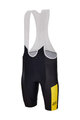 SANTINI Cycling bib shorts - TDF FAN LEADER - black