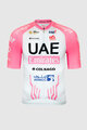 PISSEI Cycling short sleeve jersey - UAE TEAM EMIRATES REPLICA GIRO D'ITALIA 2024 - white/pink