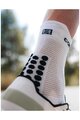 COMPRESSPORT Cyclingclassic socks - PRO RACING V4.0 RUN - white/black