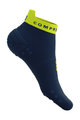 COMPRESSPORT Cycling ankle socks - PRO RACING V4.0 RUN LOW - blue/yellow