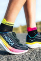 COMPRESSPORT Cycling ankle socks - PRO RACING V4.0 ULTRALIGHT RUN LOW - black/pink/yellow