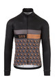 AGU Cycling winter long sleeve jersey - SIX6 DOT WINTER - black/brown