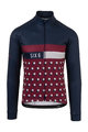 AGU Cycling winter long sleeve jersey - SIX6 DOT WINTER - blue/bordeaux