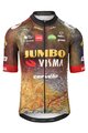 AGU Cycling short sleeve jersey - JUMBO-VISMA 2022 - brown/blue/yellow/black/red