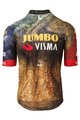 AGU Cycling short sleeve jersey - JUMBO-VISMA 2022 - brown/blue/yellow/black/red