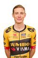 AGU Cycling short sleeve jersey - JUMBO-VISMA 2023 JONAS VINGEGAARD - black/yellow