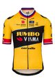 AGU Cycling short sleeve jersey - JUMBO-VISMA 2023 PRIMOZ ROGLIC - black/yellow