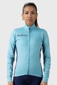 ALÉ Cycling winter long sleeve jersey - FONDO 2.0 SOLID - light blue