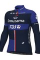 ALÉ Cycling winter long sleeve jersey - GROUPAMA FDJ 2023 - blue