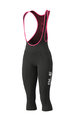 ALÉ Cycling 3/4 length bib shorts - WINTER LADY - black