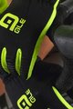 ALÉ Cycling long-finger gloves - WINTER - black/yellow