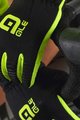 ALÉ Cycling long-finger gloves - WINTER - yellow/black