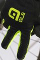 ALÉ Cycling long-finger gloves - WINTER - black/yellow