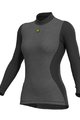 ALÉ Cycling long sleeve t-shirt - BIOCERAMIC LADY - grey