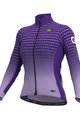 ALÉ Cycling winter long sleeve jersey - BULLET LADY WINTER - purple