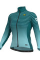 ALÉ Cycling winter long sleeve jersey - BULLET LADY WINTER - turquoise