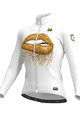 ALÉ Cycling winter long sleeve jersey - LIPS LADY WINTER - gold/white