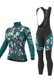 ALÉ Cycling winter set - FIORI LADY WINTER - black/green